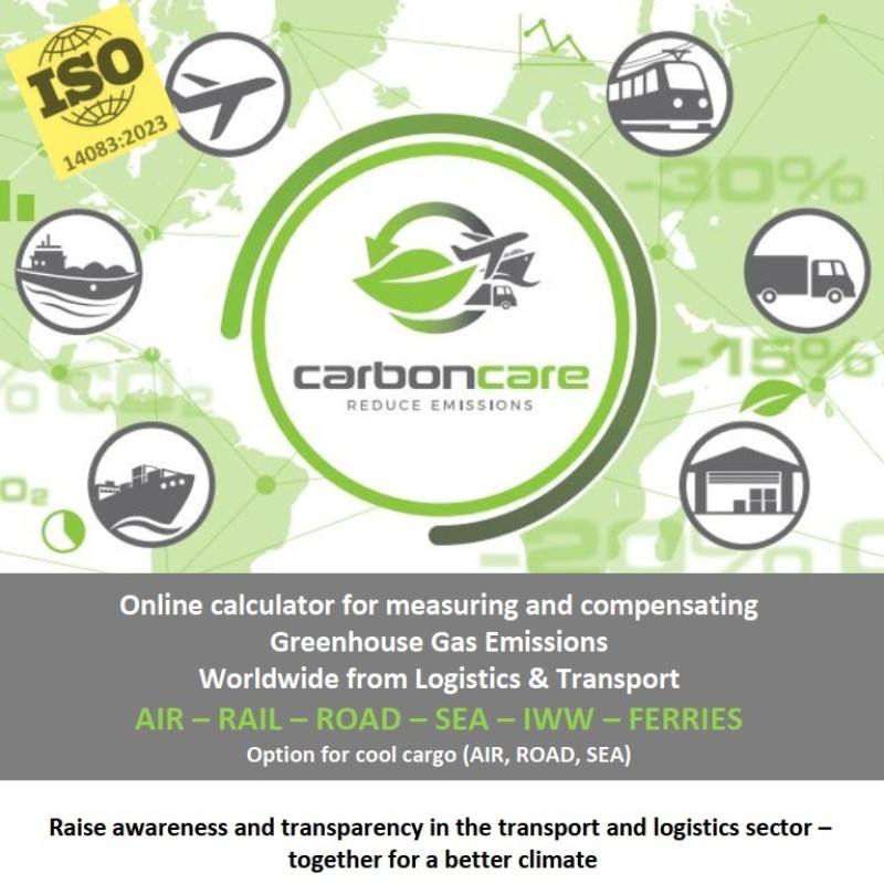 Carbon-Care Transport und Logistik CO2-Rechner PDF Flyer